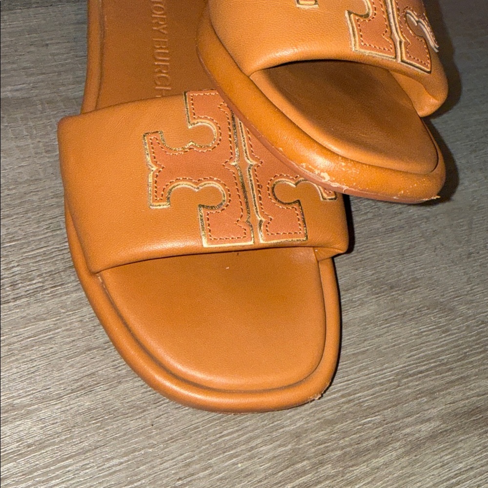 Double-T Leather Sport Slide Sandal (Women)  Sz8 - Picture 5 of 14